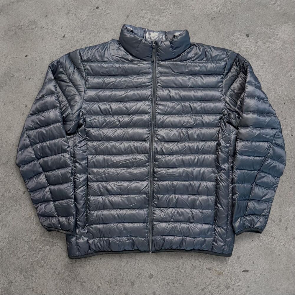 UNIQLO Black Puffer Jacket Gray Mens Size XL